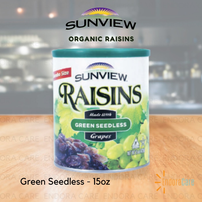 

SUNVIEW Organic Jumbo Size Raisins Seedless Kismis Premium 15oz / 425g