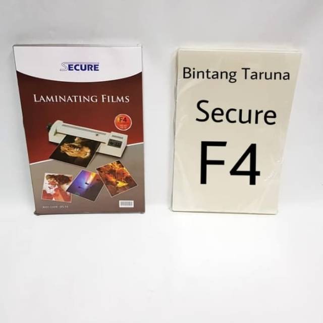 Laminating Film Secure F4 Plastik Laminating Secure F4 (100 Micron)