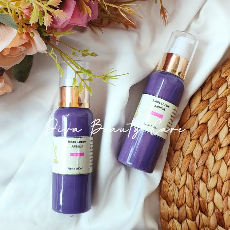 NIGHT LOTION ANGGUR HIGH DOSIS/LOTION PEMUTIH BADAN DOSIS TINGGI