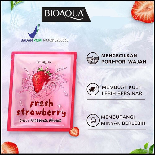 ★ BB ★ BIOAQUA Daily Face Mask Powder Masker Bubuk Sachet 20gr - BIO AQUA【BPOM】