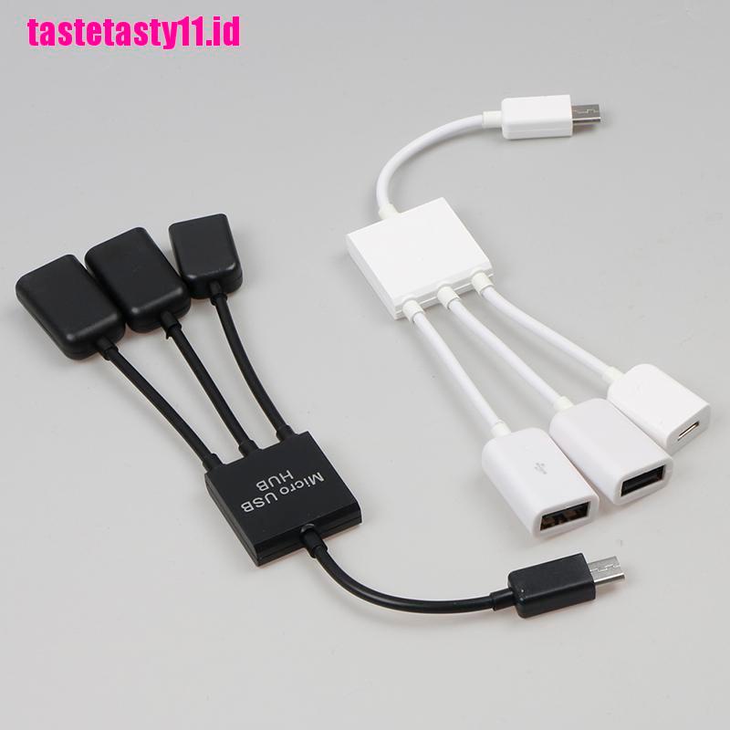 (TTID) Kabel Adapter OTG 3 in 1 Power Supply Micro USB