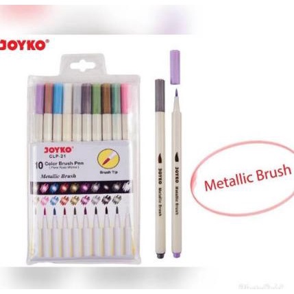 

[[COD]] Metalic Brush pen JOYKO 10 warna NEW Kode 393