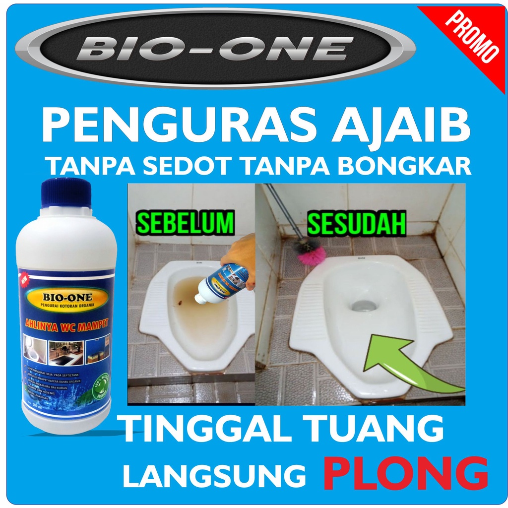 BIO-ONE CAIRAN PENGURAS WC MAMPET TANPA SEDOT