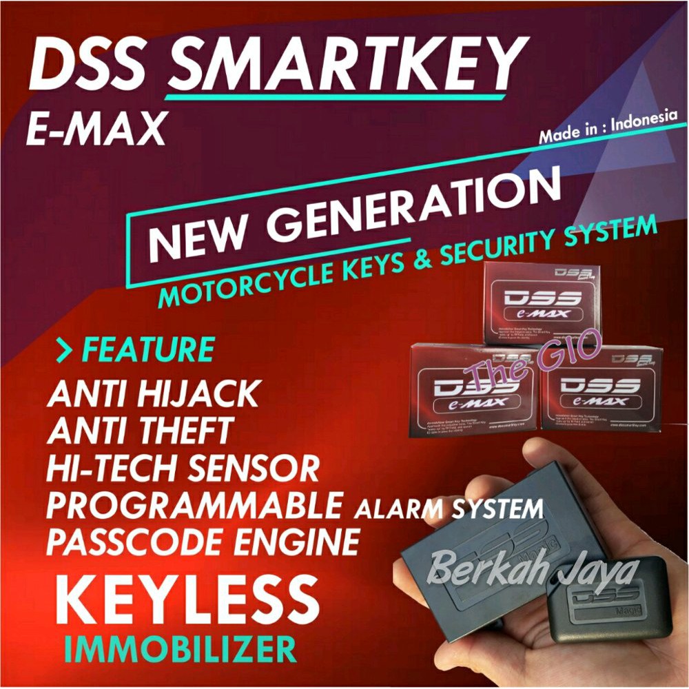 TERLARIS DSS Smart Key Smartkey Keyless key less E-Max DSS E Max dengan Thermal Sensor immobilize