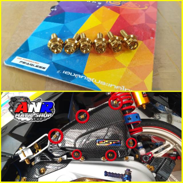 Baut Set Probolt Filter Beat Scoopy Vario 110 Genio Fi Esp New Probolt Stainless Stell Heng Thailand