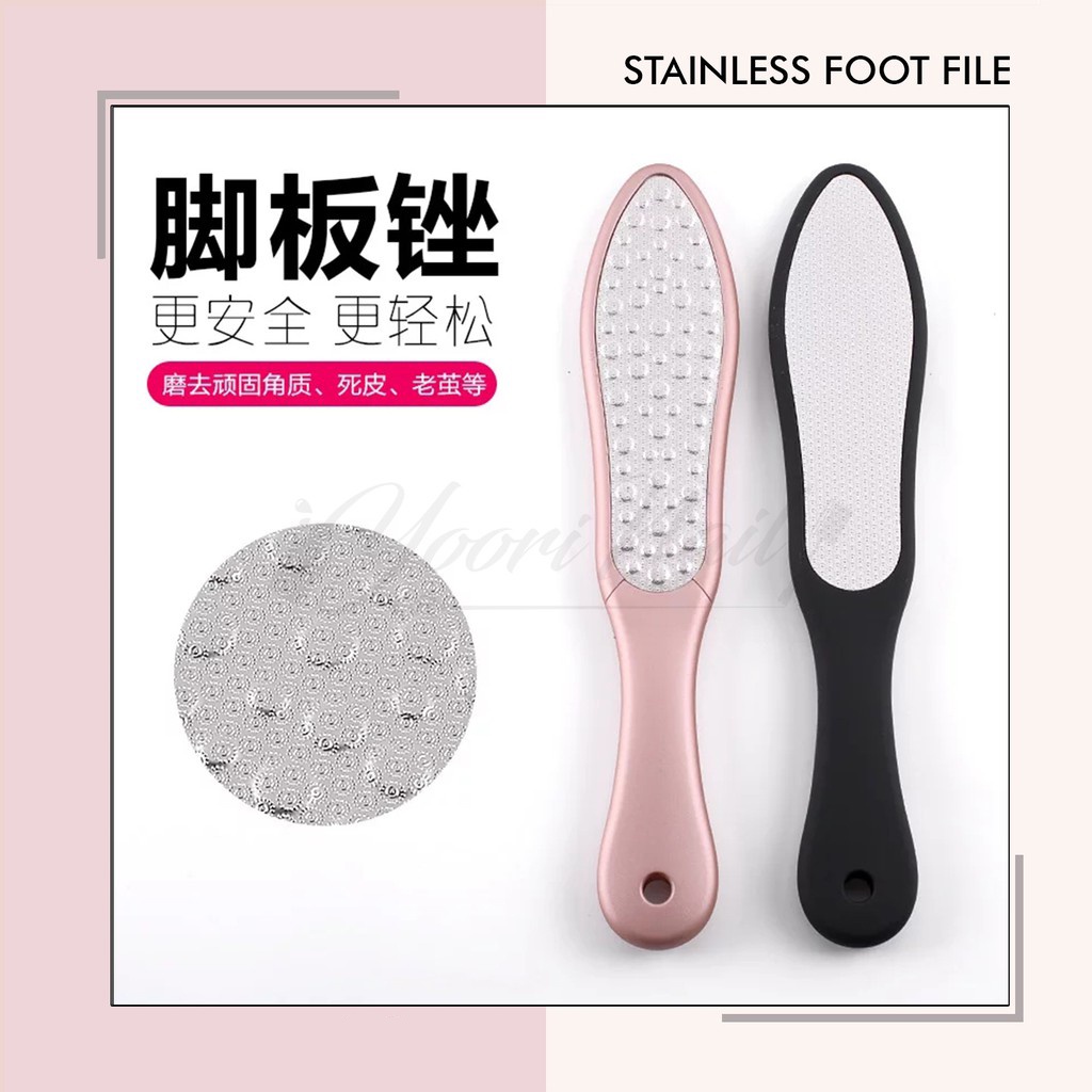 Stainless steel foot file foot rasp file penggosok tumit kaki pedicure rasp