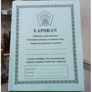 Buku Raport Program Buku Paket Pbp Metode An Nahdliyah Shopee Indonesia