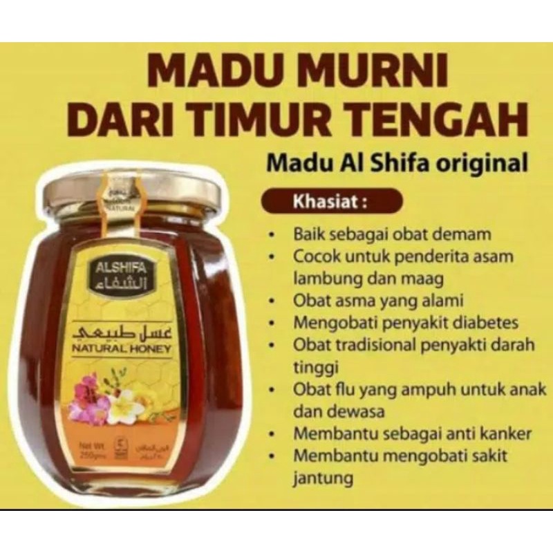 Al Shifa 500gr Madu Asli Arab kental Pure Honey Jakarta