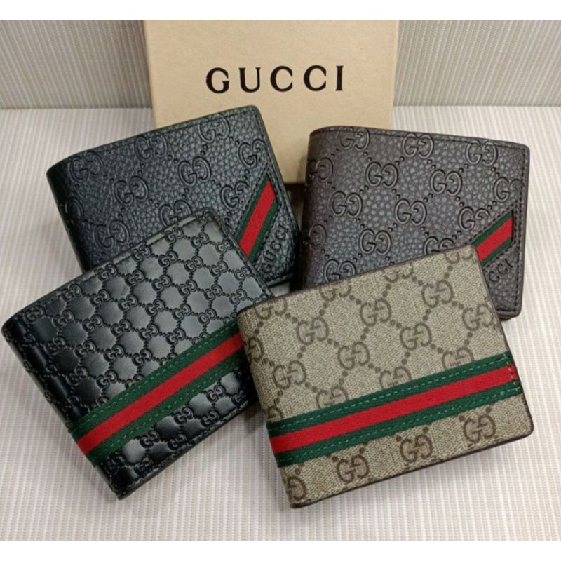 Dompet lipat pria import embos list hijau #8123