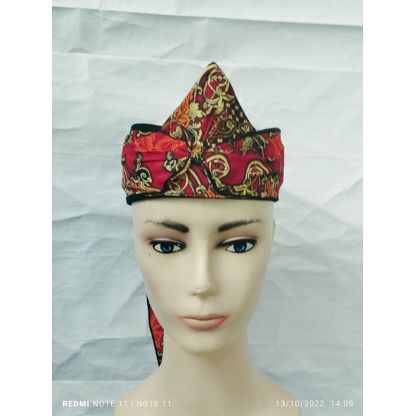 Iket kepala sunda motif seragam pangsi /iket sunda anak&amp;dewasa motif batik pangsi/sonagar/iket kepala tali