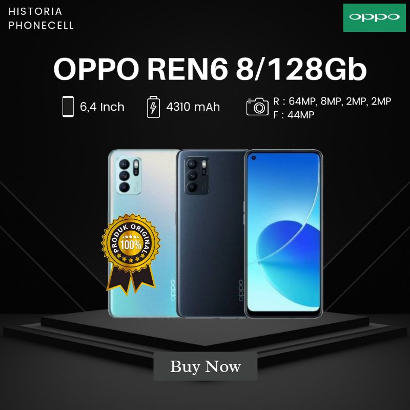 Oppo Reno 6 Ram 8/128Gb Baru Bergaransi Resmi