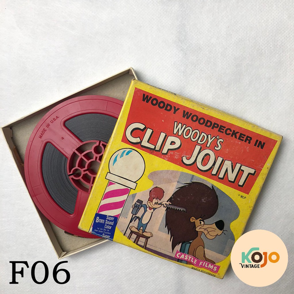 Film Proyektor Jadul Vintage Lawas Antik Retro Klasik Classic Woody Woodpecker in Woody's Clip Joint