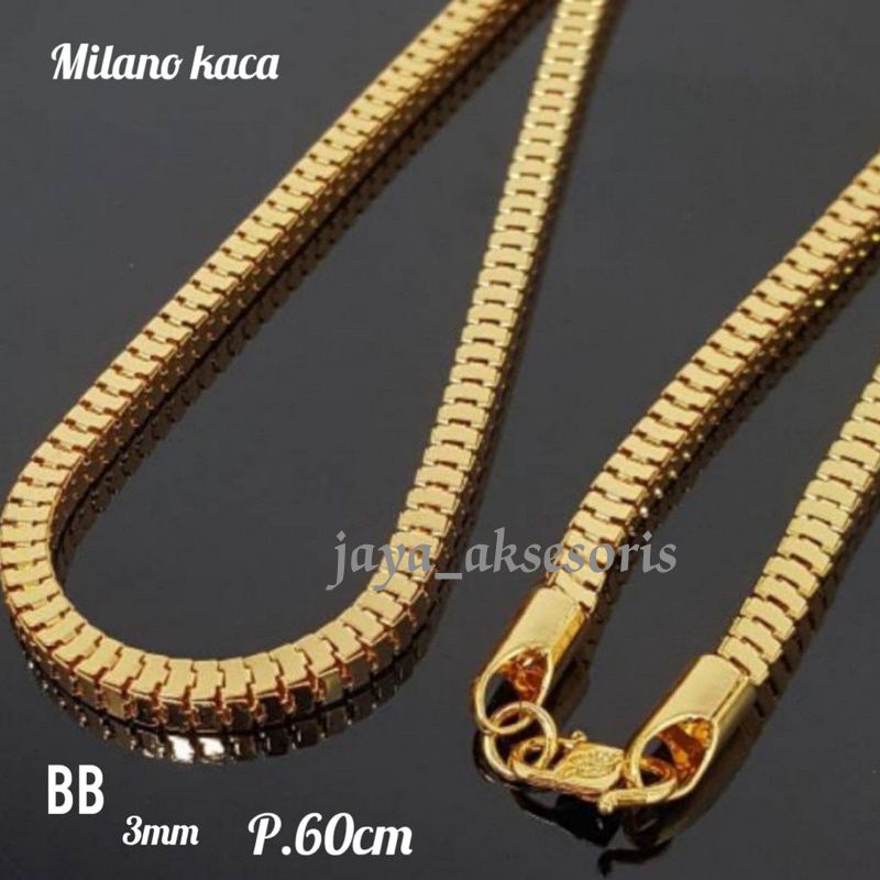 kalung titanium Milano gold anti karat anti luntur