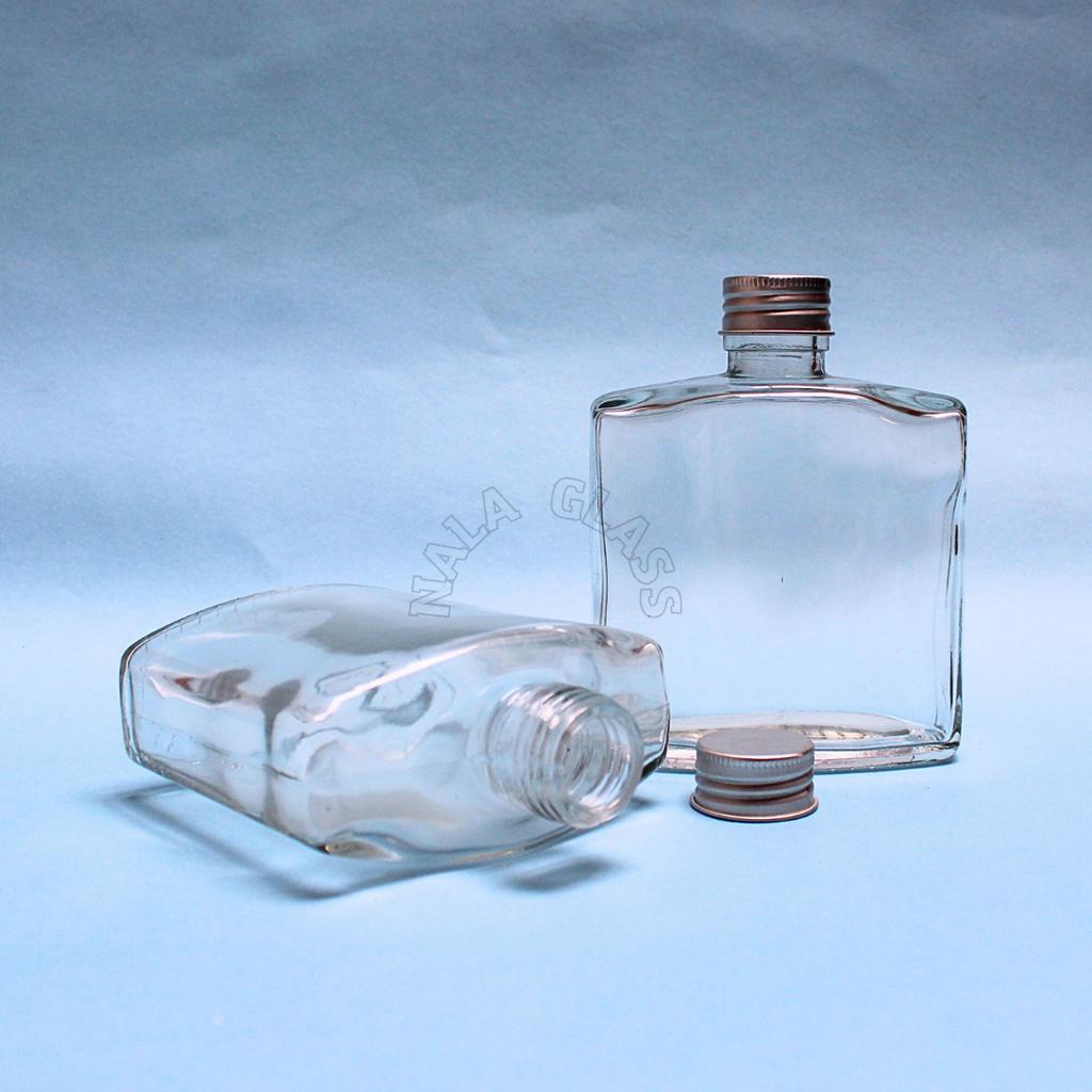 BKGPBD250 botol kaca 250ml flask bottle / botol kaca gepeng / square / kotak