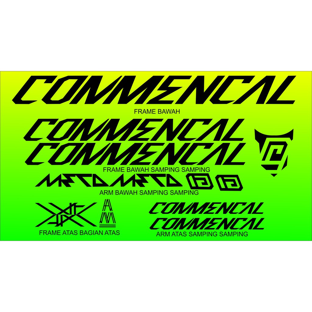 Decal Frame Commencal Sticker  MTB Stiker  Sepeda  BISA 