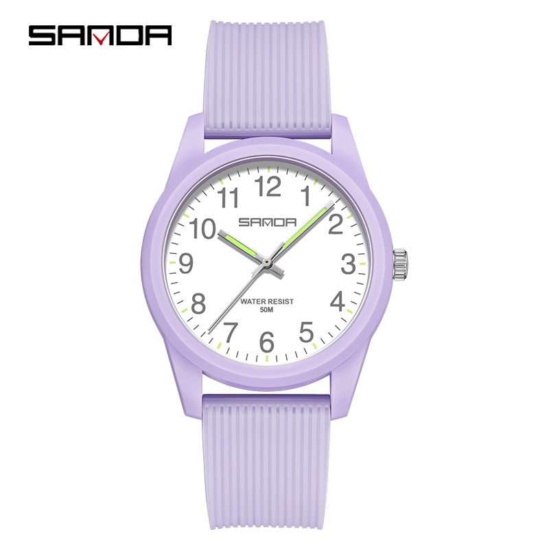 SANDA 6089 Jam Tangan Pria Wanita Analog Sport Tali Rubber Luminous WATCHKITE WKOS