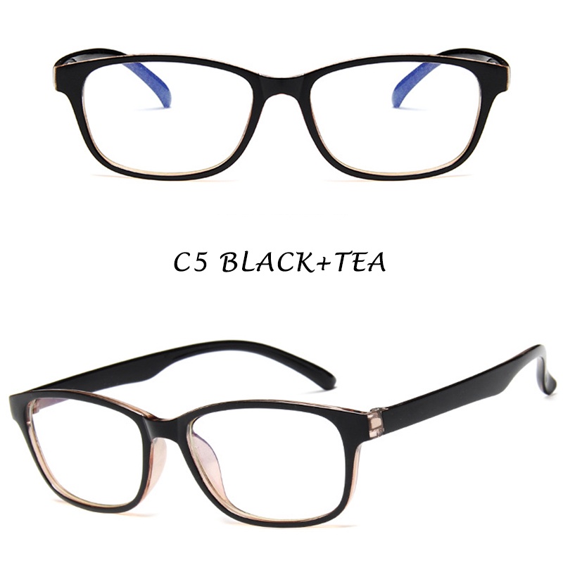 (YUZHU) Bayar di Tempat Profession Anti Blue Frame Kacamata Wanita/Pria Retro Anti Radiation Eyeglasses