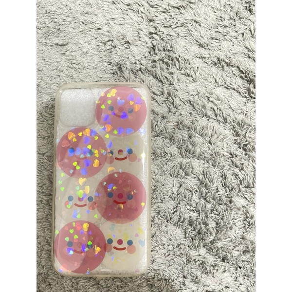 case iphone 11 smiley glitter