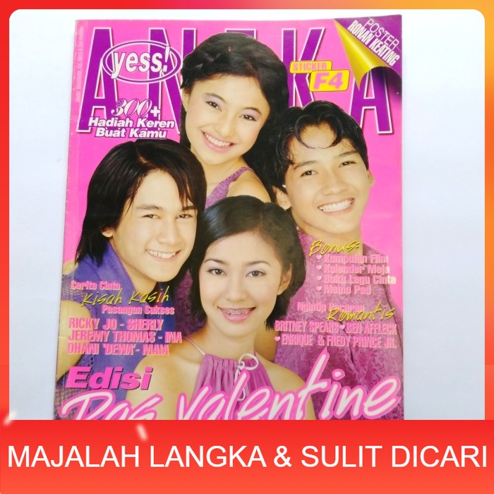 Majalah ANEKA YESS No.4 Feb 2003 Cover MARSHANDA EGI NERRA DWI ANDHIKA Langka