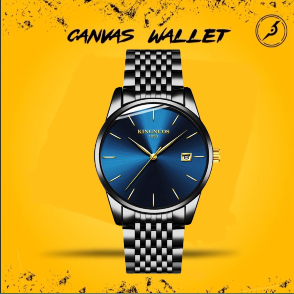 (COD) Jam Tangan Pria Original Elegan Anti Air Stainless Steel Arloji Cowok Business Men Watch JT16A