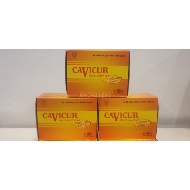 

CAVICUR Curcuma Extract 100 Tablet Salut Gula, temulawak