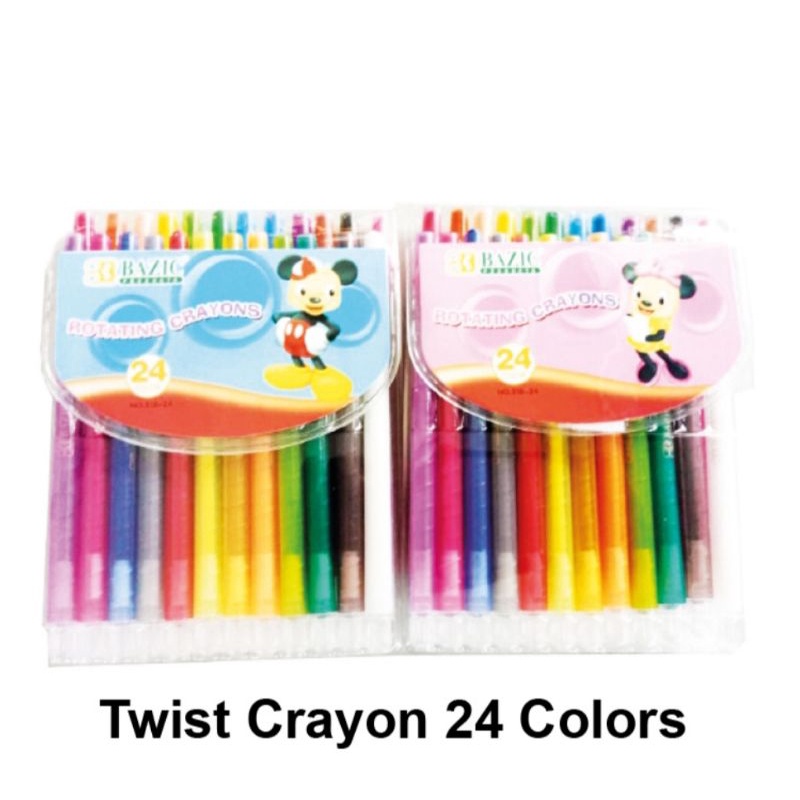 Krayon putar 24 warna bazic twist crayon