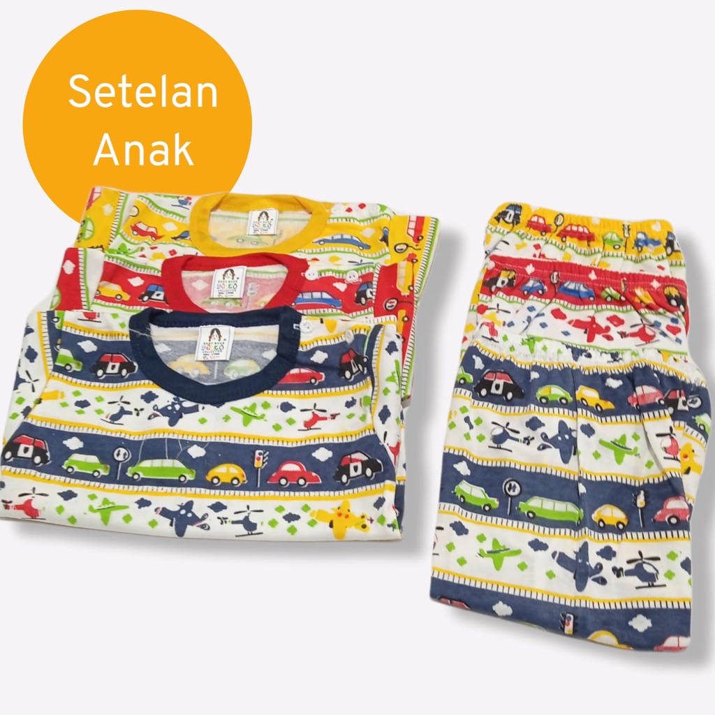 Baju Anak Laki Laki | Setelan Piyama | Baju Tidur Tangan Panjang