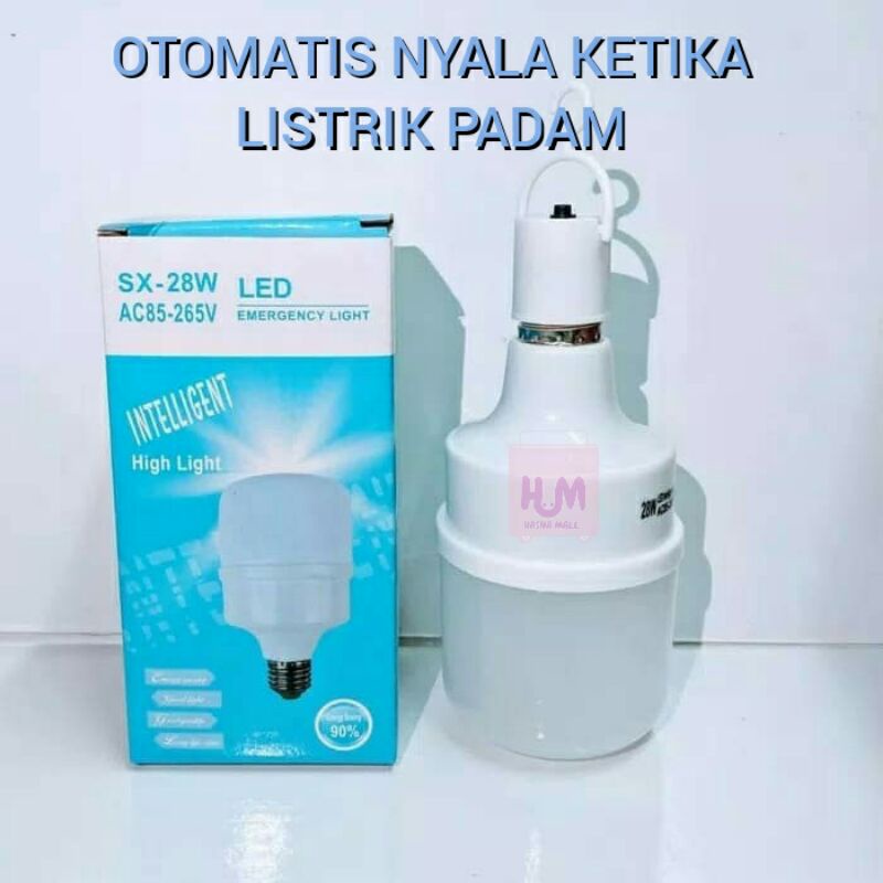 Hasna Mall -Lampu Led Bohlam Emergency SX 28 Watt / Bohlam Sentuh Nyala