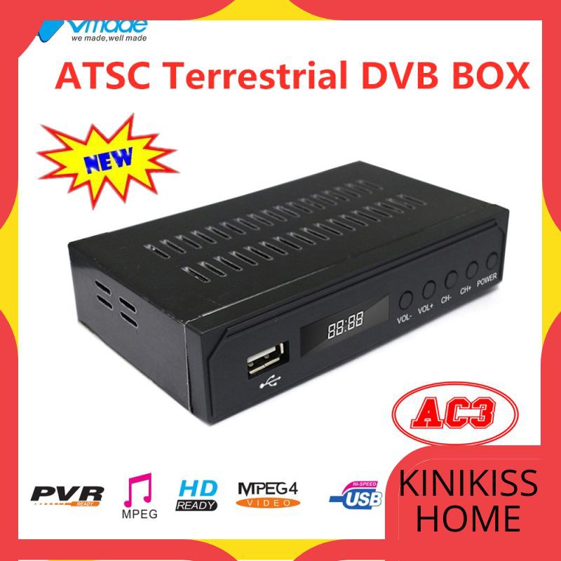 Receiver TV Vmade ATSC Terrestrial receiver DVB TV BOX ATSC TV TUNER support PVR EPG Dolby For
