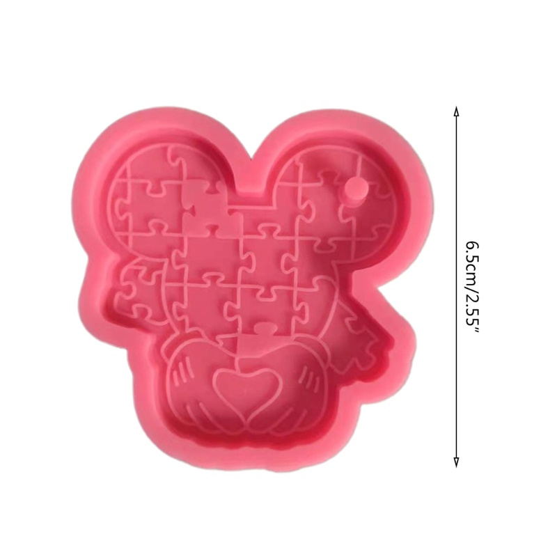 SIY  Key Chain Epoxy Resin Mold Handmade Love Heart Shape Keychain Casting Silicone Mould DIY Crafts Making Tool