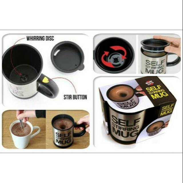 Self Stirring Mug Gelas Pengaduk OTOMATIS / Gelas Kopi teh