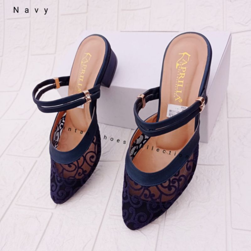 Sendal selop wedges wanita terbaru kekinian/wedges pesta kondangan pernikahan wanita/sandal hak tahu 3cm bisa cod/sandal terbaru intan shoes collection/Sepatu sandal bapau brukat wanita terbaru sandal perempuan bustong brukat hak 3cm