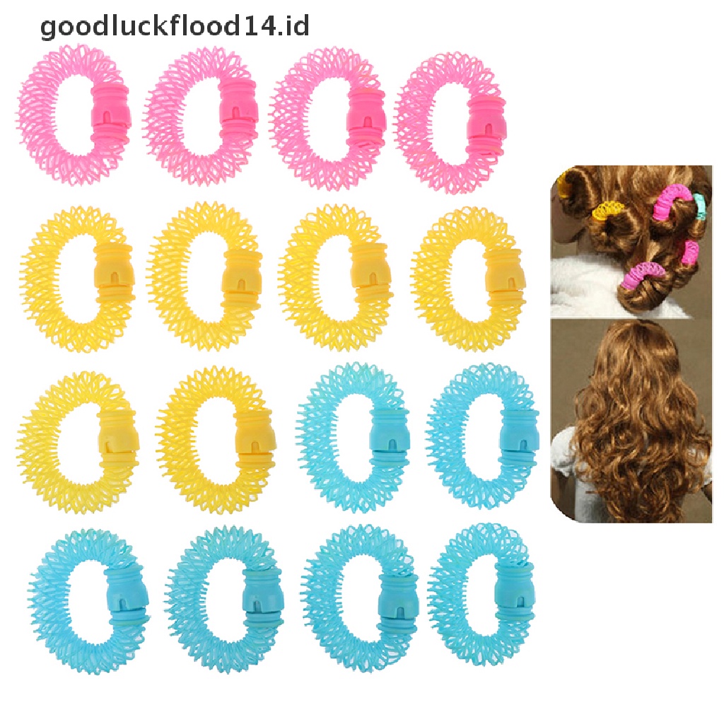 16 Pcs Alat Styling Rambut Keriting Spiral Bentuk Donat