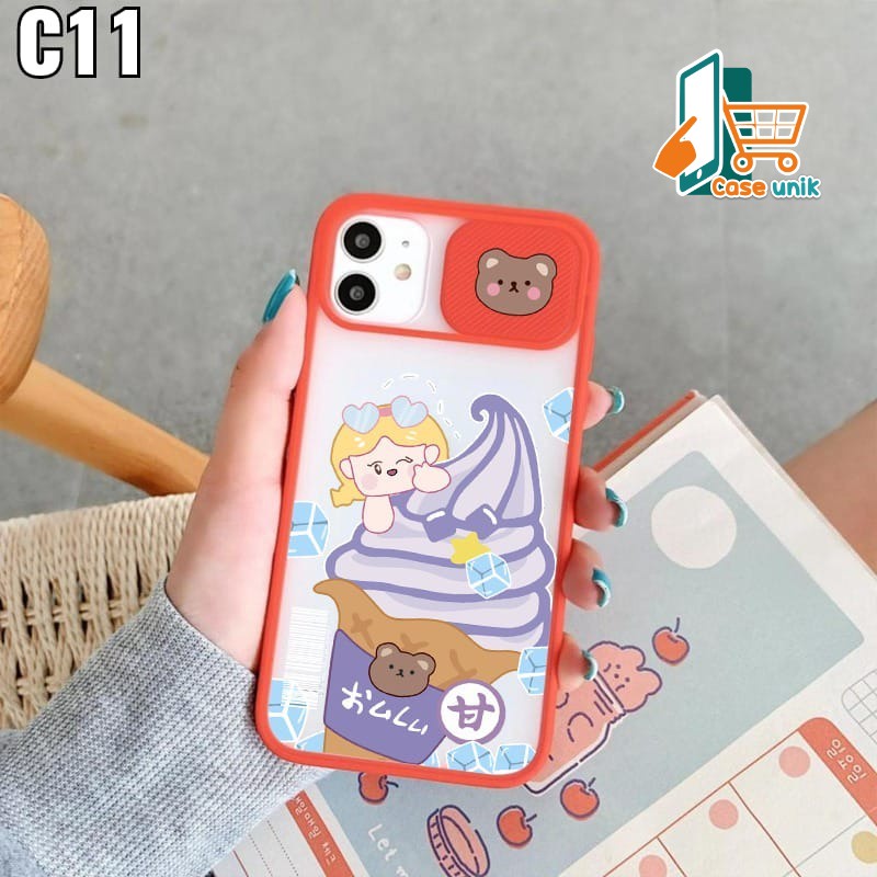 SS078 SOFTCASE slide KARAKTER  REALME 2 PRO C1 C2 5 5I 5S C3 C11 C12 C25 NARZO 30A 7I C17 CS3338