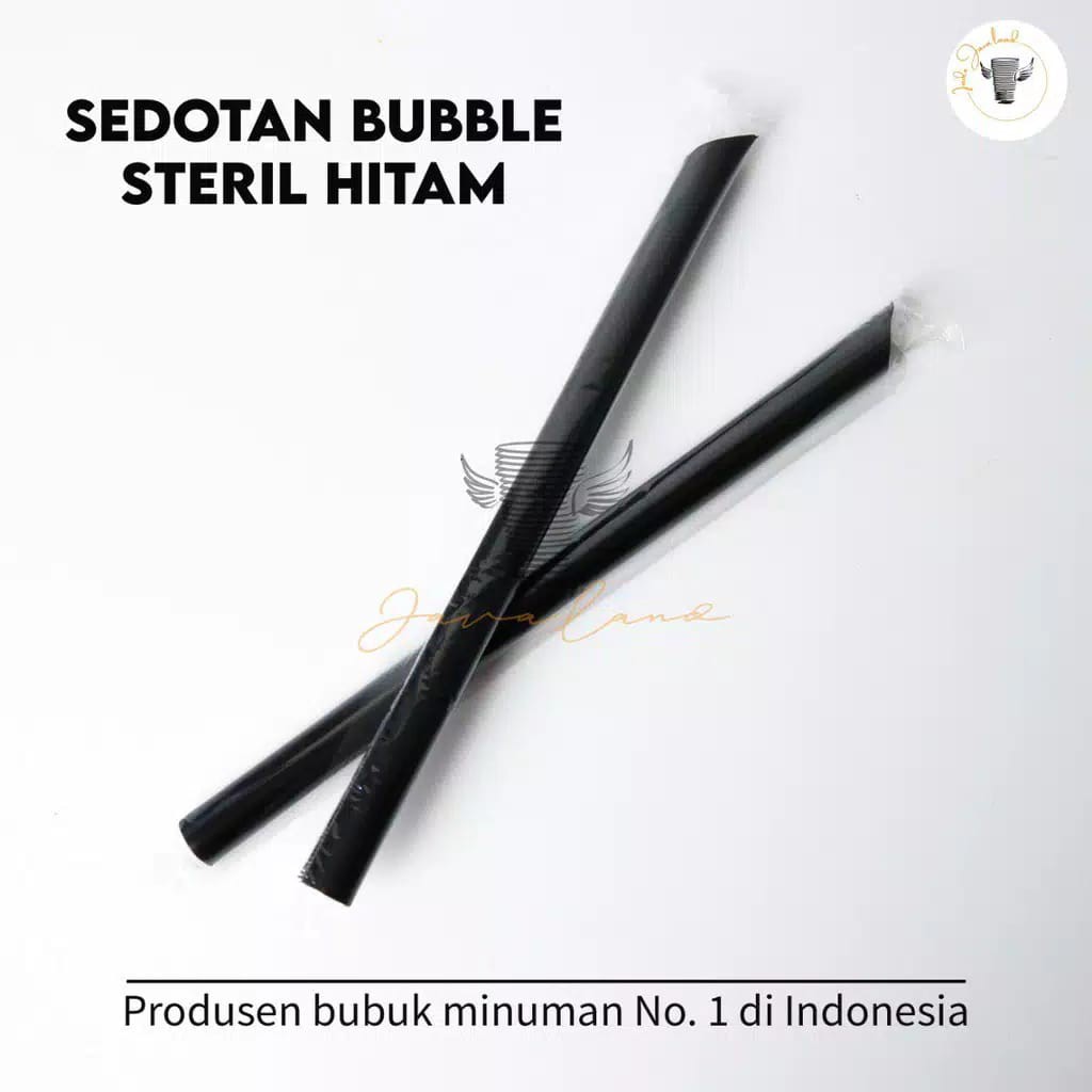 

Sedotan bubble steril hitam isi 100 pcs