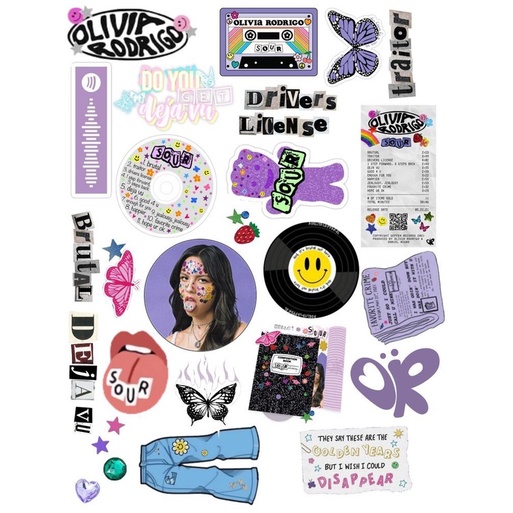 

Sticker Aesthetic Olivia Rodrigo Sticker Laptop Mini Sticker Tumblr Sticker Lucu Sticker Diary COD