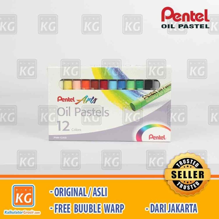 

PASTEL-DRY-OIL- OIL PASTELS PENTEL 12 WARNA - PENTEL PHN 12 KRAYON / CRAYON 12 COLORS -OIL-DRY-