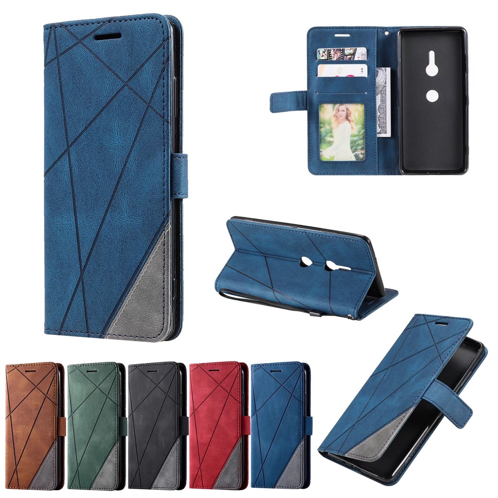 flip case sony xperia 1 10 ii iii 5 xz1 xz3 pu leather card slot protective cover