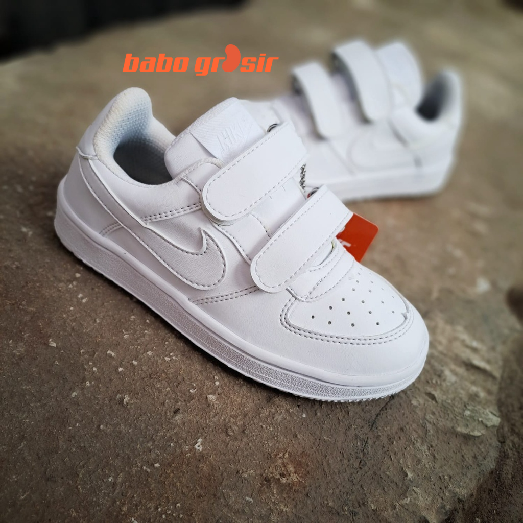 PROMO Sepatu Anak Nike Air Force 1 Kids Triple White | Sneakers Anak Laki - Laki dan Perempuan TOP Premium Quality, with Box