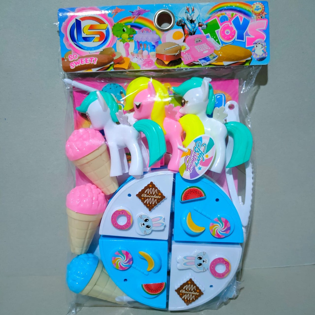 Mainan Kuda Poni Mainan Kue Potong Ulang Tahun / mainan kue ulang tahun kuda pony