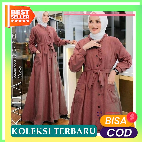 Wow Fashion Baju Pakaian Gamis Dres Dress Busana Syar'I Syari Lebaraan Pesta Kondangan Kerja Ootd Sa