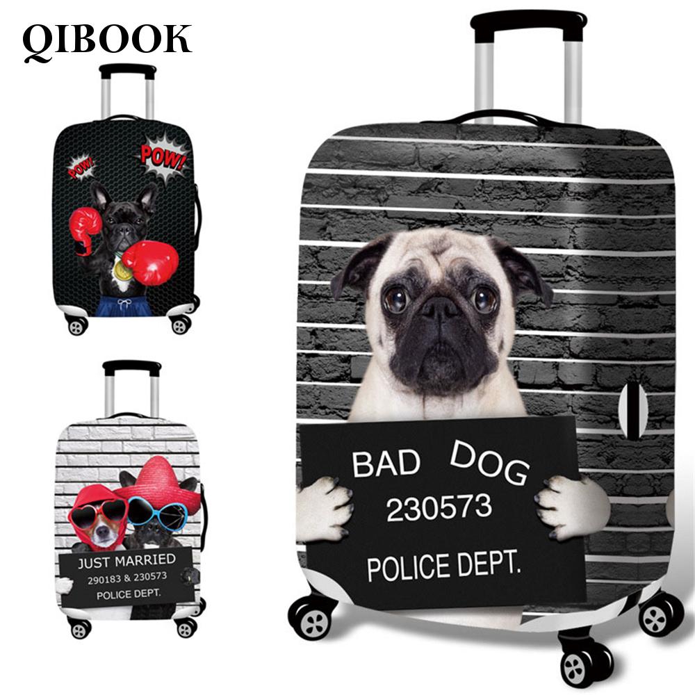 Sarung Pelindung Koper Dengan Bahan Elastis Dan Gambar Anjing 3d