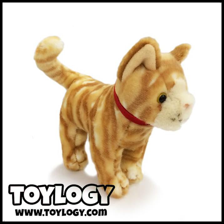 0Zyh Ozco Boneka Hewan Kucing Tabby - Small Kitty Cat Stuffed Plush Animal Oyn4