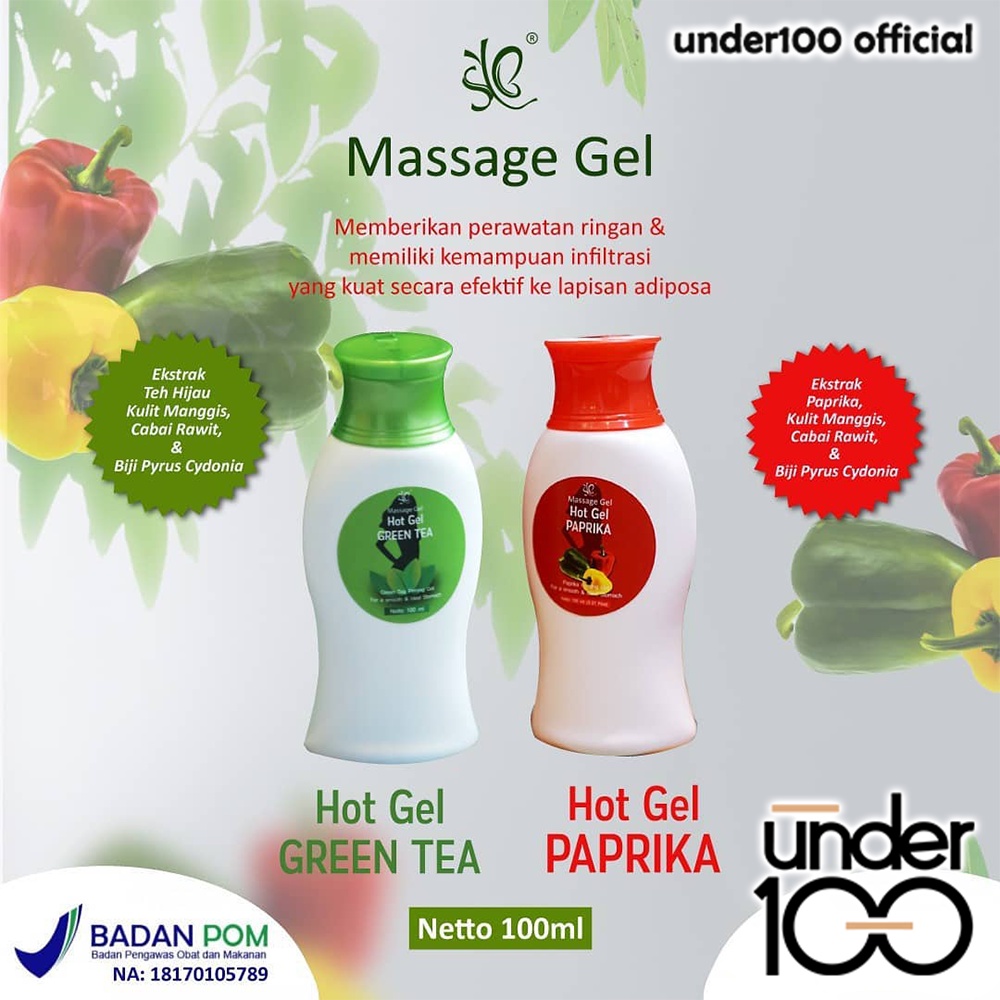 ❤ UNDER100 ❤ SYB Hot Gel Green Tea | Paprika | Hot Gel | Penghilang Lemak Badan (✔BPOM)