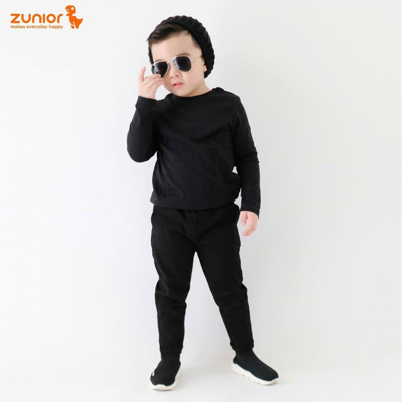 Chino Anak Zunior Premium Hitam 1-12 Tahun