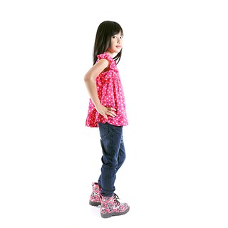 KIDS ICON Baju Anak  Perempuan Polka Lace Detail Shirt 