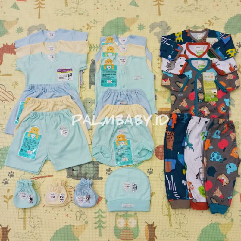 PAKET BAJU NEWBORN LIBBY VELVET JUNIOR MADAGASKAR 0-3 BULAN