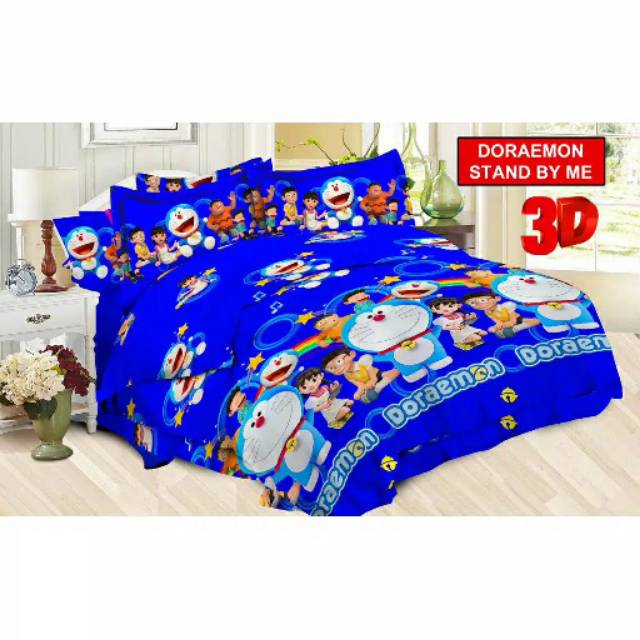 Sprei bonita motif Doraemon single size