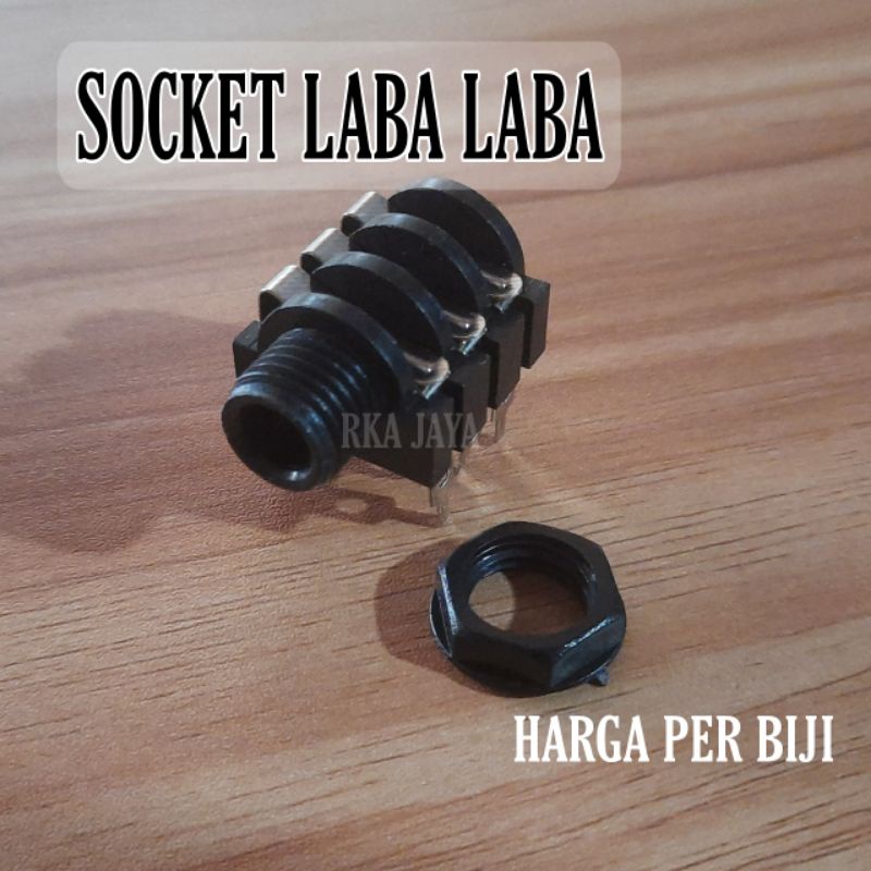 Soket Mic Akai Laba Laba Stereo Socket Kelabang