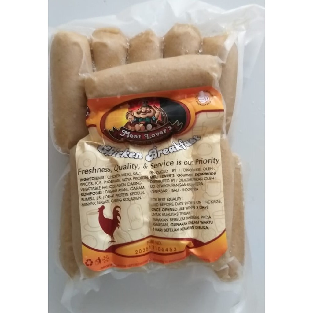 

Chicken Breakfast-Meat Lovers-500 gram (16 pcs) - Sosis Ayam - Chicken Sausages